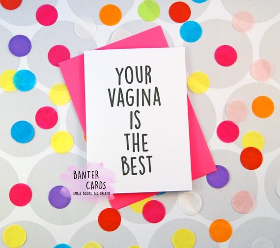 Items similar to Your vagina is the best, funny girlfriend card, funny ...