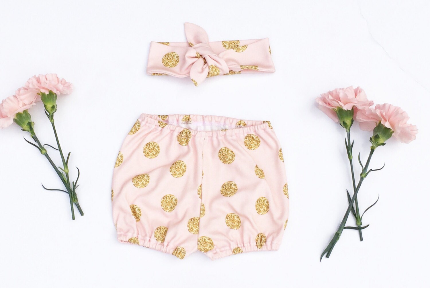 Baby girl bloomer set baby girl birthday pink by Happyvibesapparel