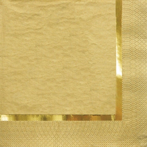 Gold Cocktail Napkins Gold Party Beverage Napkins Paper