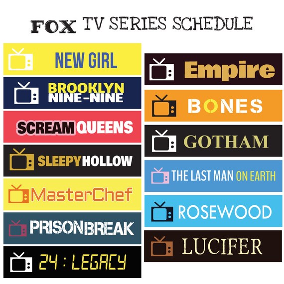FOX US TV Series Fall Spring 20162017 Schedule // by