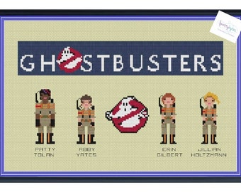Ghostbusters Female Team 2016 Cross Stitch DIGITAL PDF (pattern only)