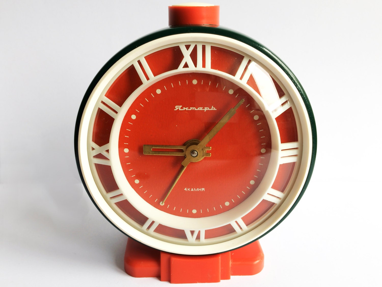 Vintage russian alarm clock Yantar. Soviet Alarm by Watcheee