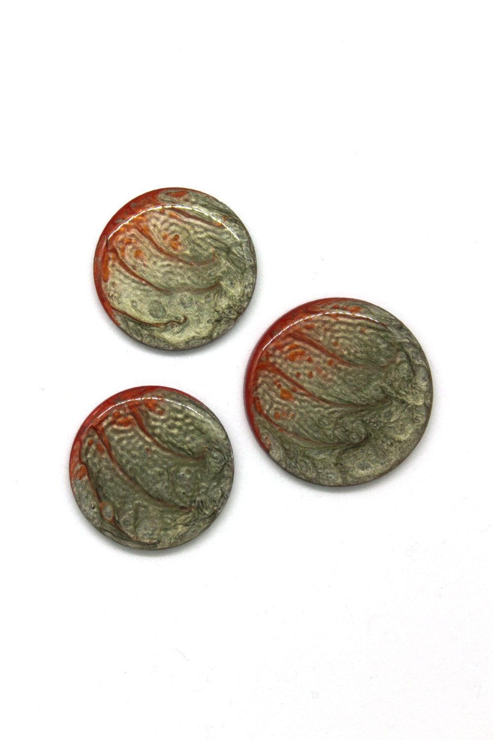 round Cabochon 35mm. round cabochon 30mm. Beautiful hand-colored
