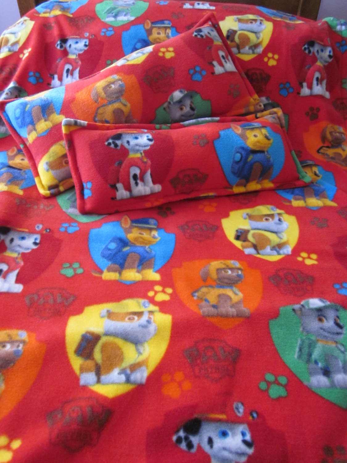 Paw Patrol Fleece Blanket and Two Pillows