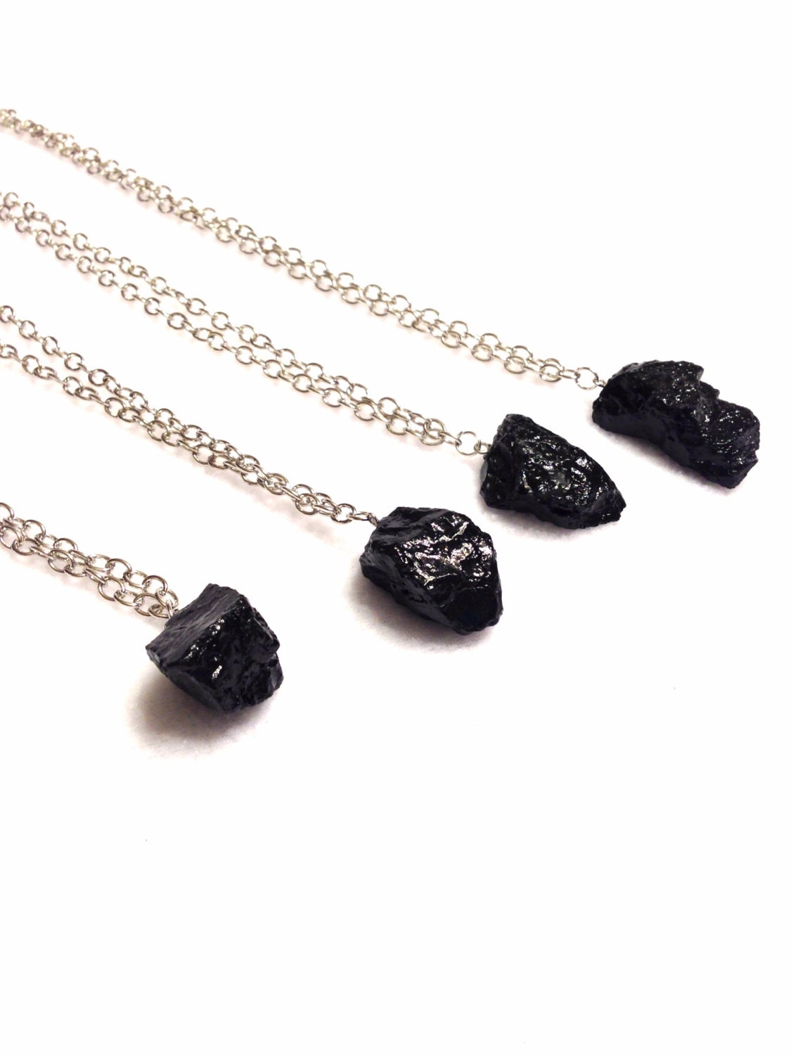 Raw Gemstone Necklace Coal Miners Coal Nugget by Barysto on Etsy