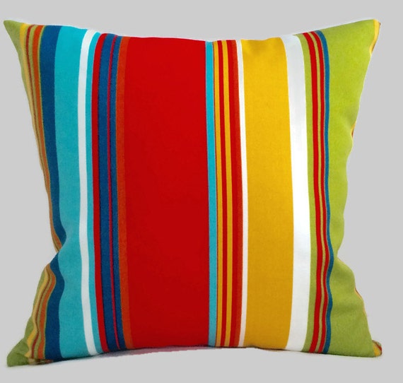 Striped Pillow Indoor Outdoor Throw Pillow Cushion Cover