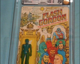 Vintage Mattel Flash Gordon Lizard Woman MOC AFA 70 Grading