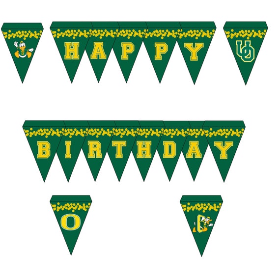 YOU PRINT Oregon Ducks Birthday Banner 1...