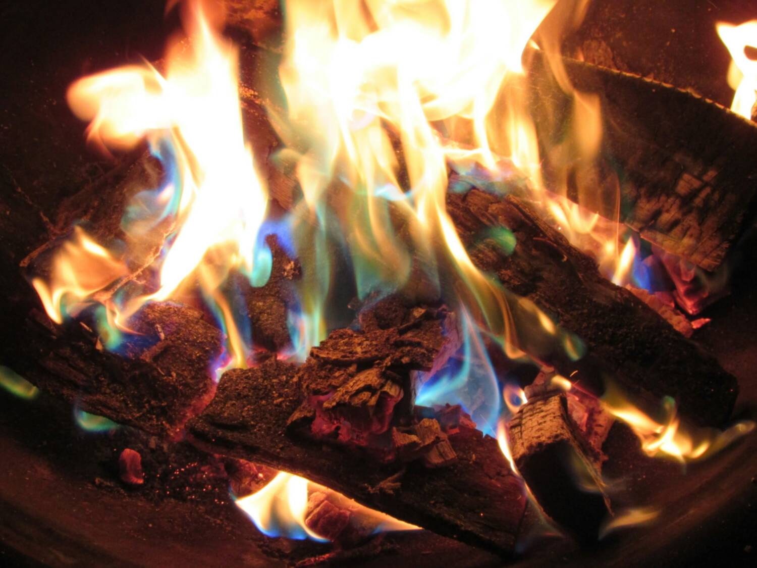 Multi colored fire 