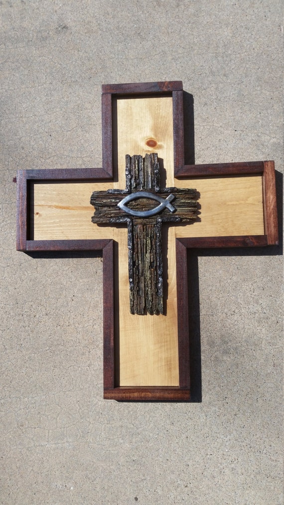 Rustic Home Decor Wood Cross Rustic Wall by WattsUniqueTreasures