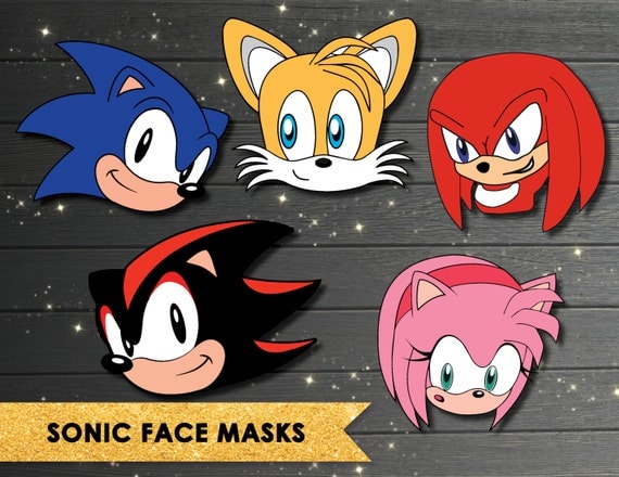 Sonic Mask Printable Template