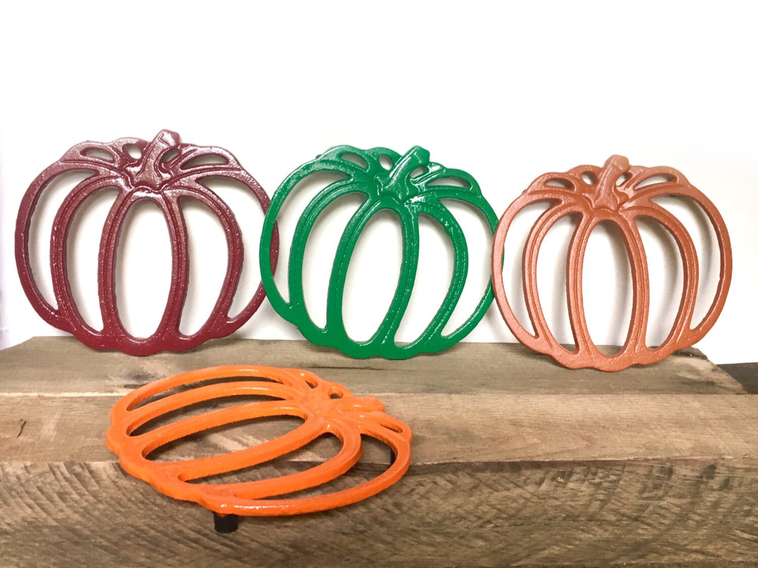 Cast Iron Pumpkin Trivet Halloween Kitchen Decor