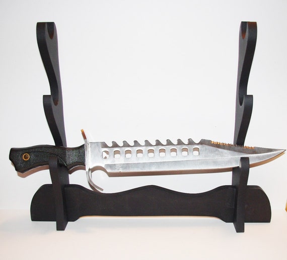 KNIFE DISPLAY RACK Freestanding Black Wood 12 x by StetsonKnives