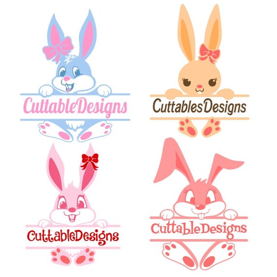 Download Bunny Rabbit Split Cuttable Designs SVG DXF EPS use with