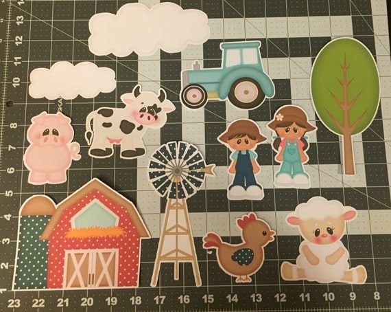Items similar to Scrapbooking Die Cuts- Farm- Tractor- Fall on the Farm ...