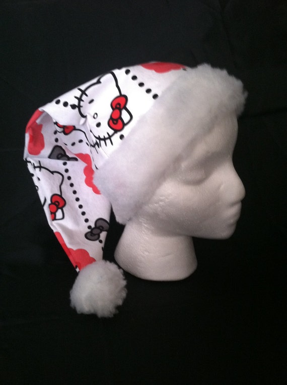 hello kitty white christmas santa hat hello kitty white christmas santa hat