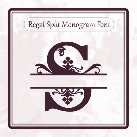 Download Regal Split Monogram font svg alphabet letters dxf eps png ...