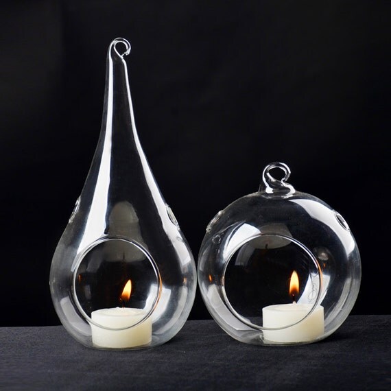 Hanging Glass Candles4 inches Globe Terrarium/Diameter 3.5 x