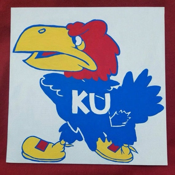 Items similar to Vintage Jayhawk, University of Kansas Jayhawk Logo ...