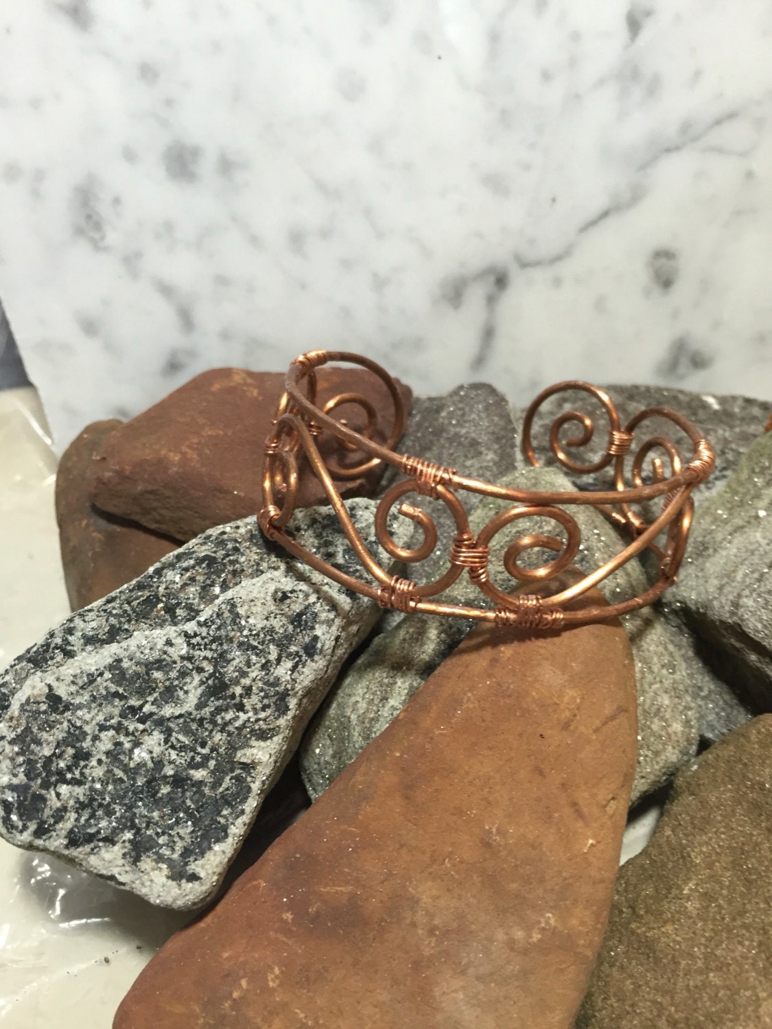 Handmade copper wire cuff bracelet copper cuff bracelet