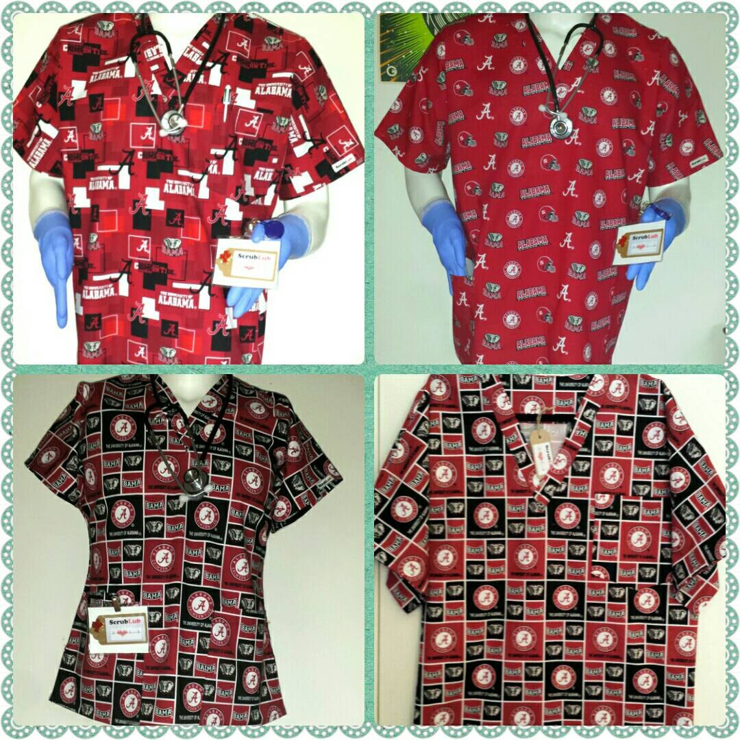 Alabama Scrub Tops Roll Tide5 designsEspecially tailored