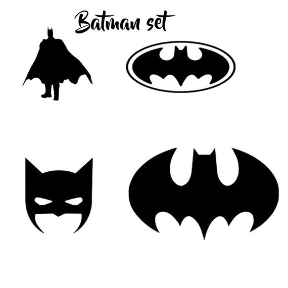 Download BATMAN 4 sheets set Cricut Silhouette Die Cut Machines.