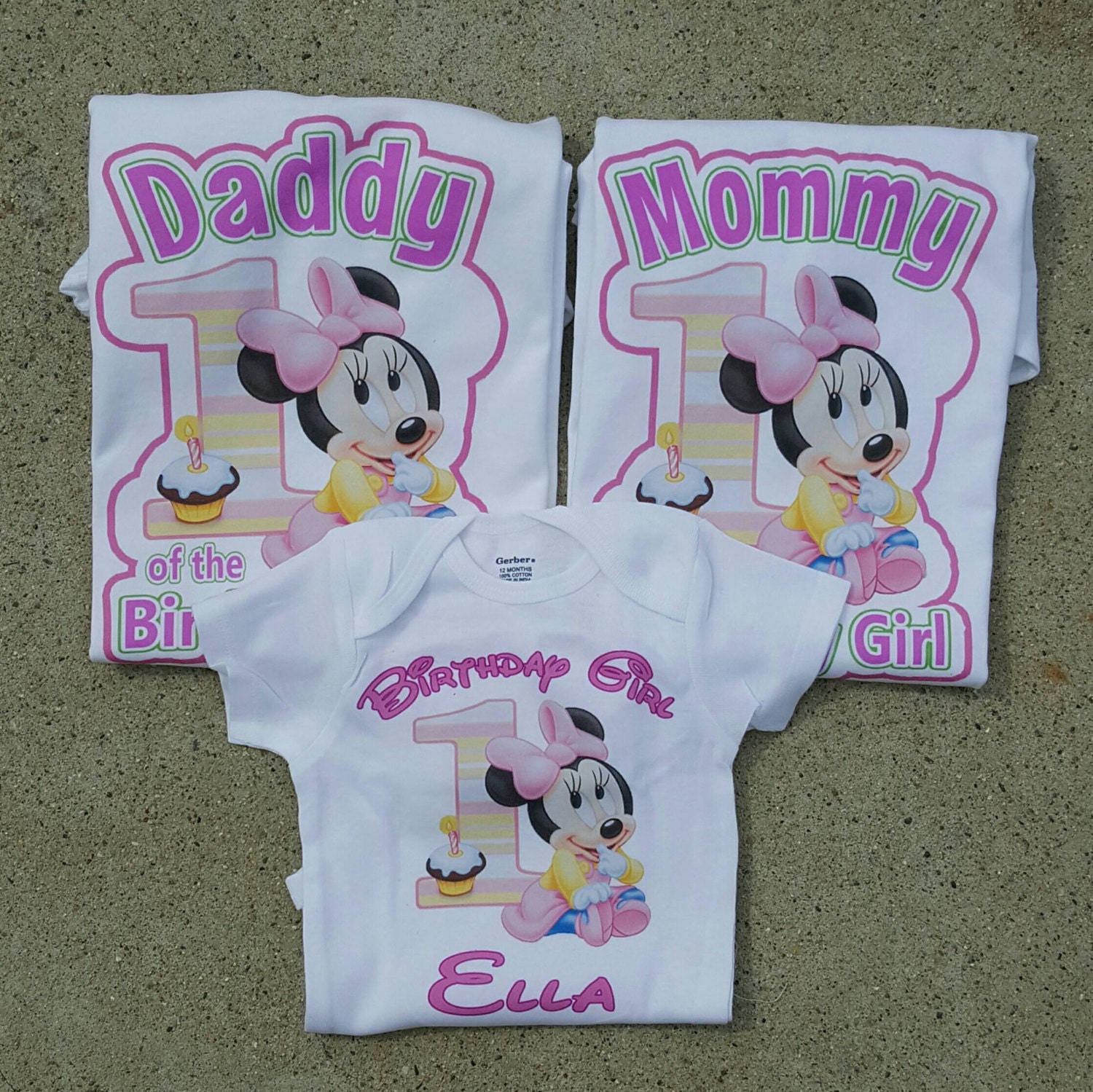 Baby minnie mouse birthday shirt birthday family shirts mom of