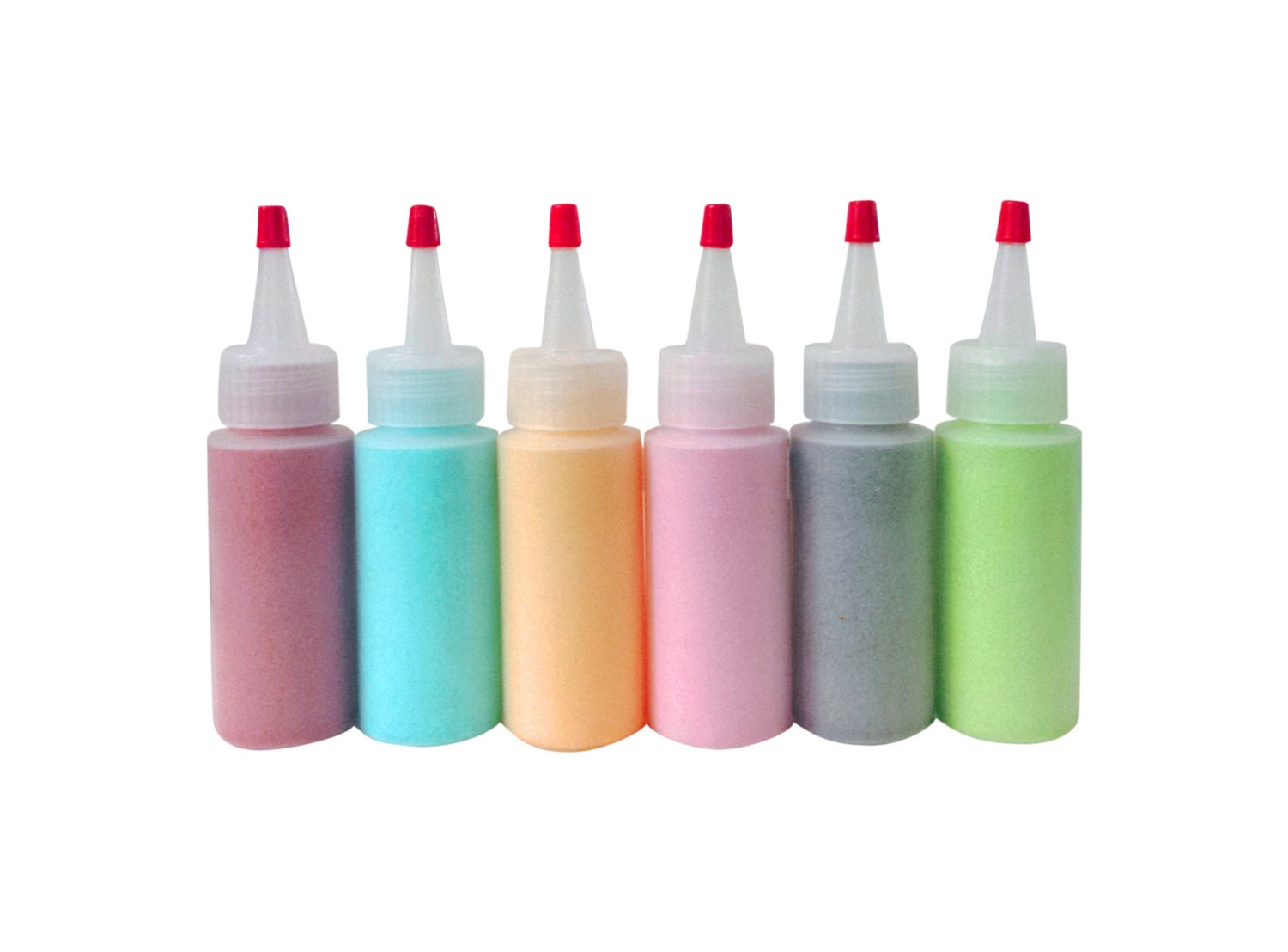 6 Plastic Squeeze Bottles Cake Decorating Paint Crafts