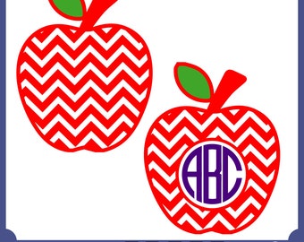 Chevron apple svg | Etsy