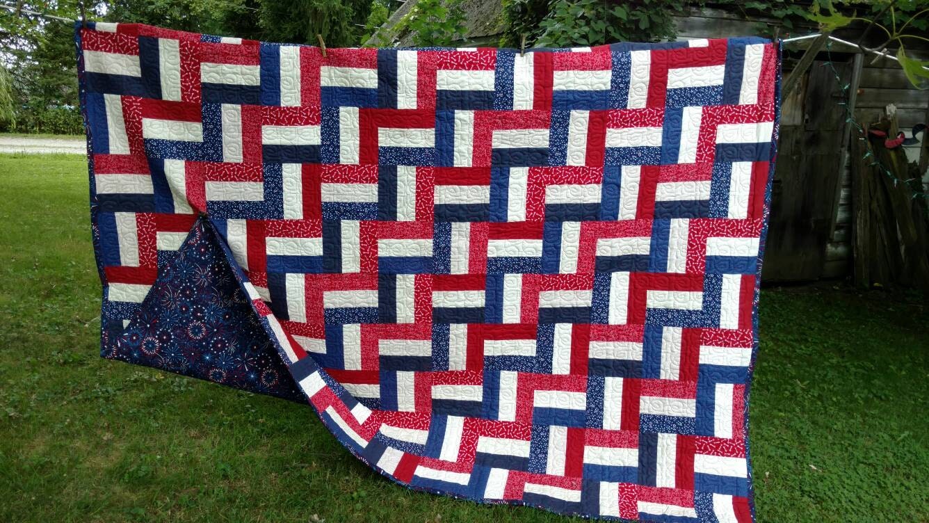 Patriotic Split Rail Fence Quilt