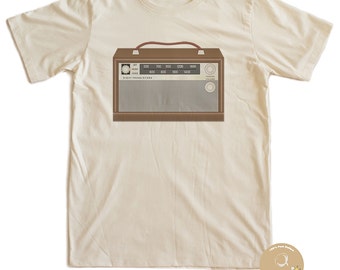 Vintage Radio Rock T-shirt 100% Organic Cotton