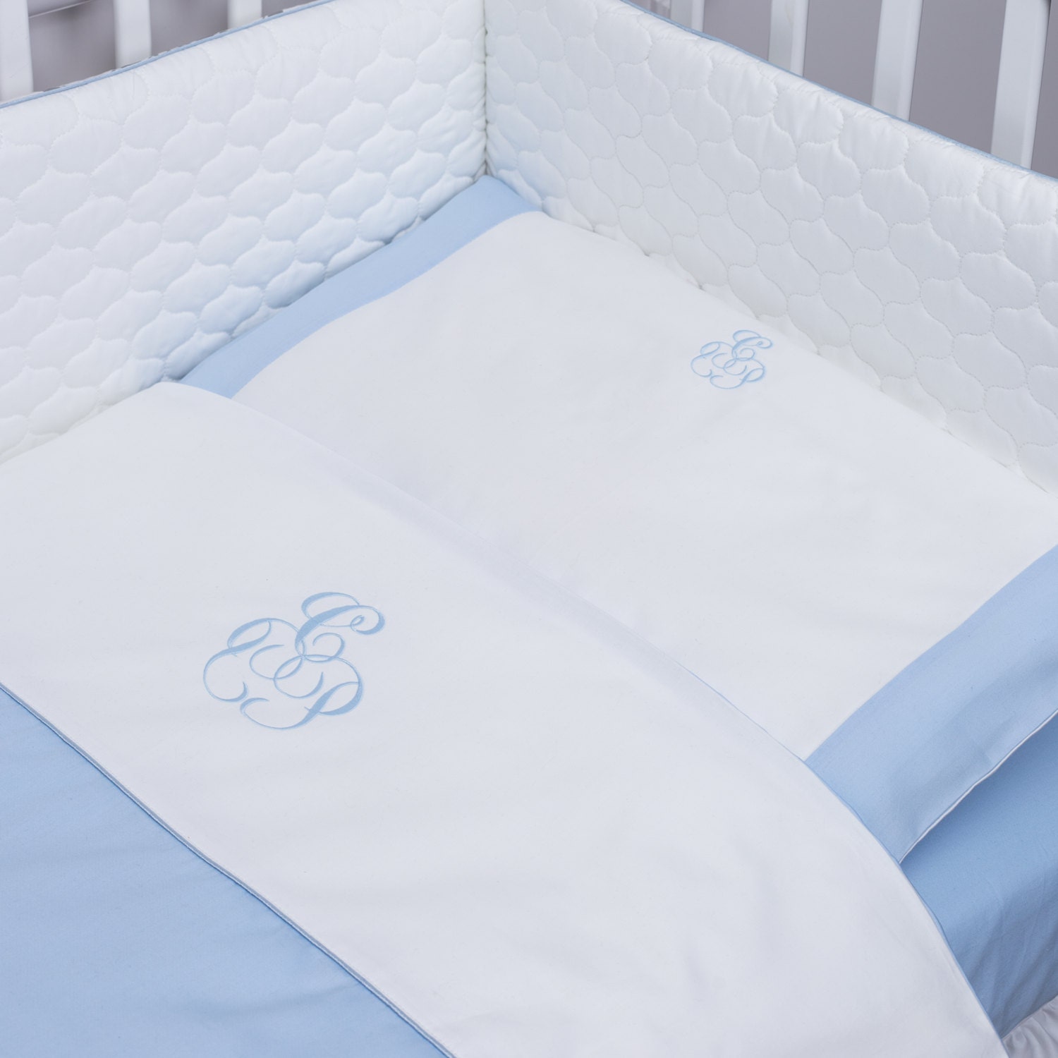 Royal Blue Crib Set Crib Bedding Sets Baby by PurpurCouture