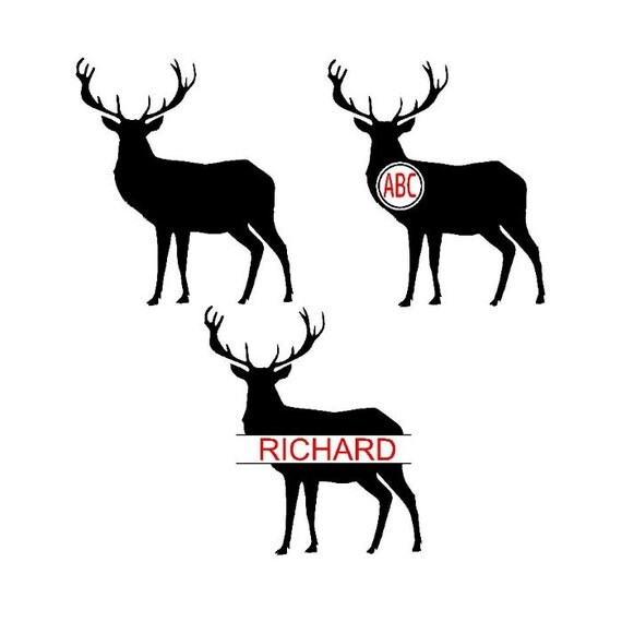 Download deer hunting svg buck monogram frame design by ...