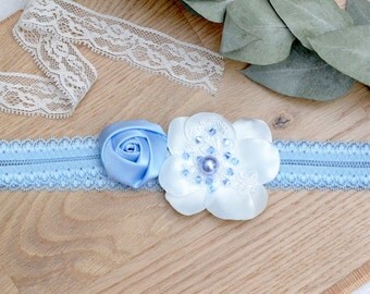 Wedding garter - something blue-Mathew-Garter-jewelry by leg-garter lace-pearls