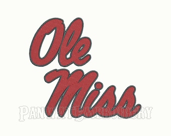 7 Size Ole Miss Rebels Logo Embroidery Designs, Machine Embroidery Designs, College Football Embroidery Designs - INSTANT DOWNLOAD