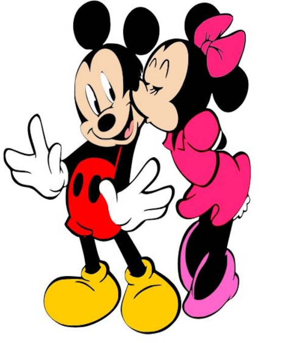 Download Mickey and Minnie Kissing SVG Instant Download