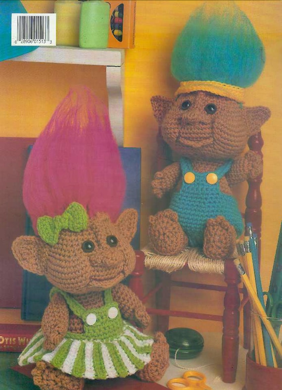 Troll crochet pattern vintage pattern troll doll by jockspatterns