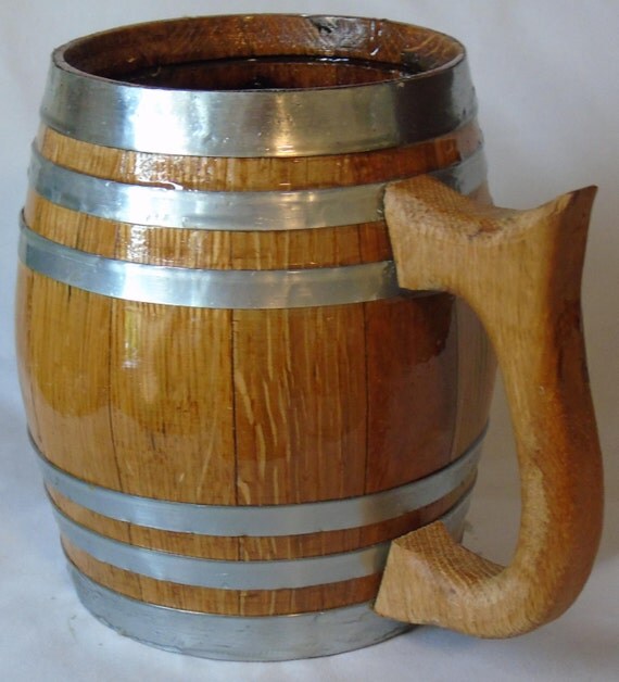 Authentic Oak Barrel Mug by RedHeadBarrels on Etsy