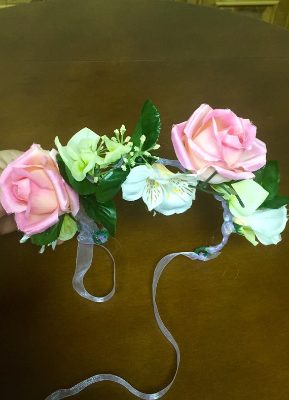 Pink Rose Flower Crown