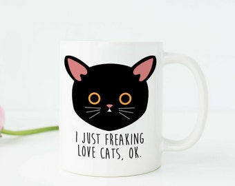Cat Lover Gift Funny Cat Mug Funny Cat Gifts Cat Owner Gift Crazy Cat Lady Mug Kitty Mug Meow Mug Cute Cat Mug Black Cat Coffee Mug c211