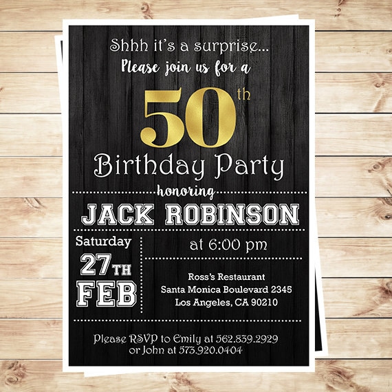 Invitations For 50Th Surprise Birthday Party 10