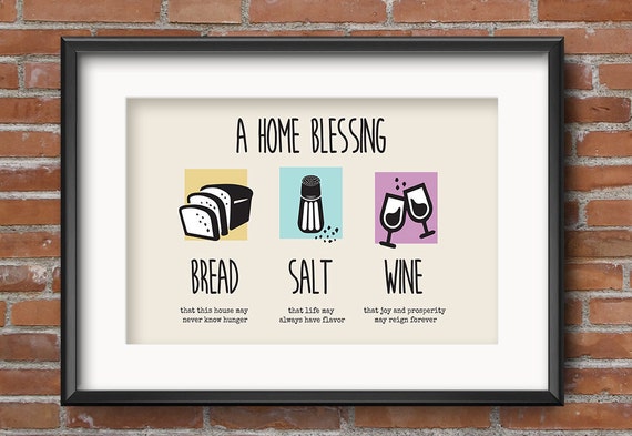 Bread Salt Wine Housewarming Gift Housewarming Gift Basket