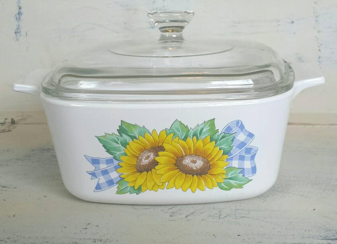 Vintage Corningware A1.5 L Sunflower by Treasuredpastvintage