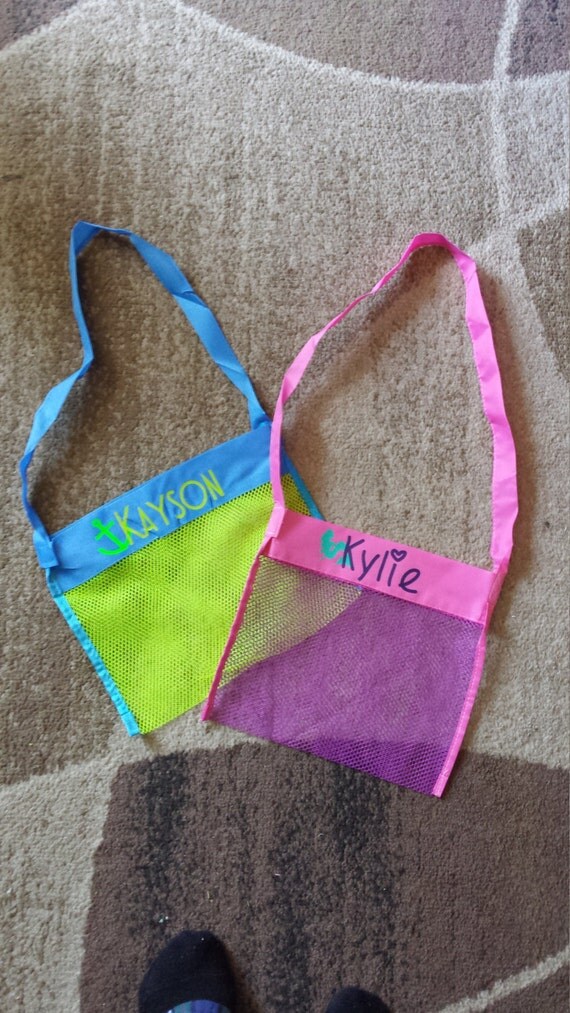 kids sea shell bags beach sand bags by kbsmonogrammedgifts kids sea shell bags beach sand bags by kbsmonogrammedgifts