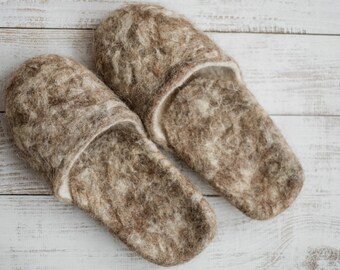 Felted slippers, shoes for woman, house wool shoes