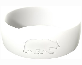 Men's White Silicone Wedding Band