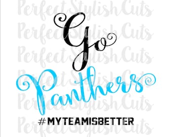 Go Panthers SVG, DXF, EPS, png Files for Cutting Machines Cameo or Cricut - Super Bowl svg, Carolina Panthers svg, Superbowl 50 svg
