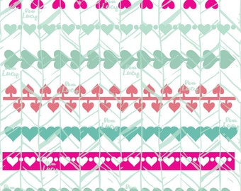 Hearts on a String, Hearts SVG, Vine SVG, Chain SVG - Digital Download