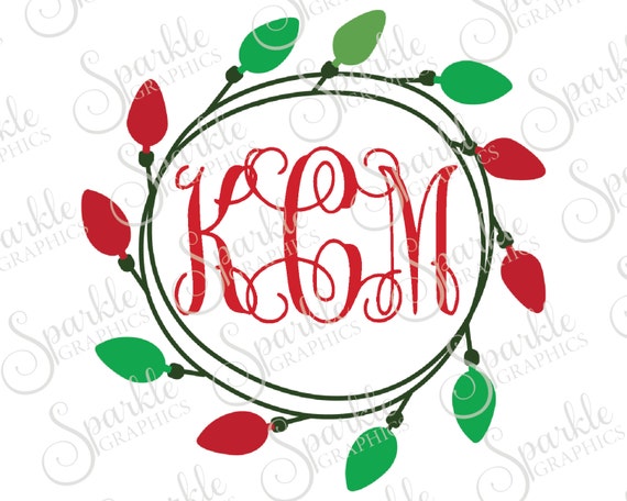 Download Christmas Light Monogram Frame Christmas X-Mas Christmas SVG