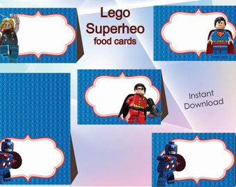Instant DL superhero food label, superhero bitthday, superhero party, Printable Tags